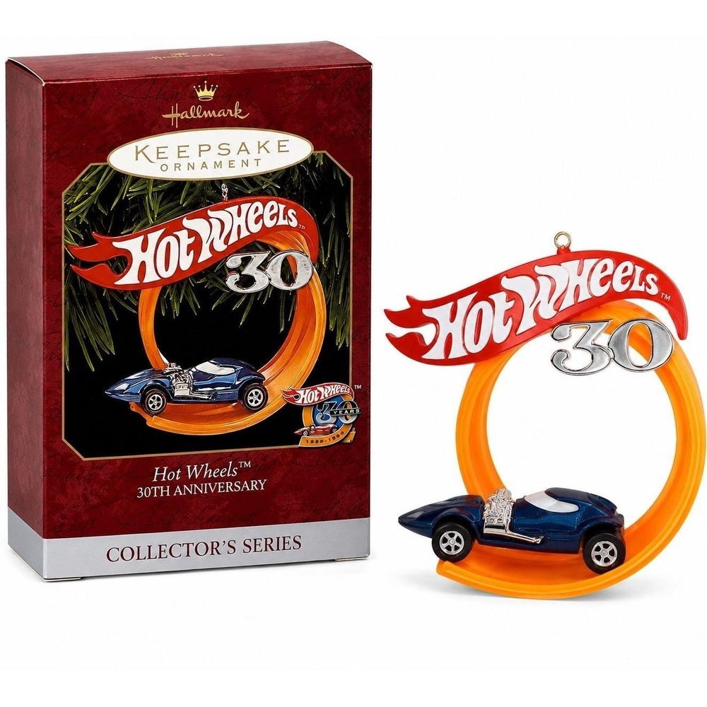 Hallmark Keepsake Ornament Hot Wheels 30th Anniversary 1998‎ Dated w/ Box